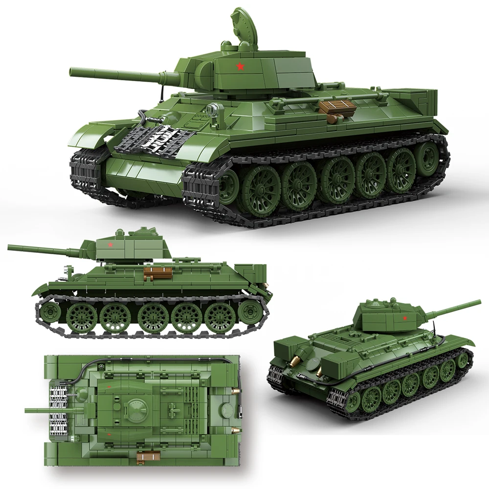 Вторая мировая война военные солдаты MOC оружие советский T34/76 средний танк сделай