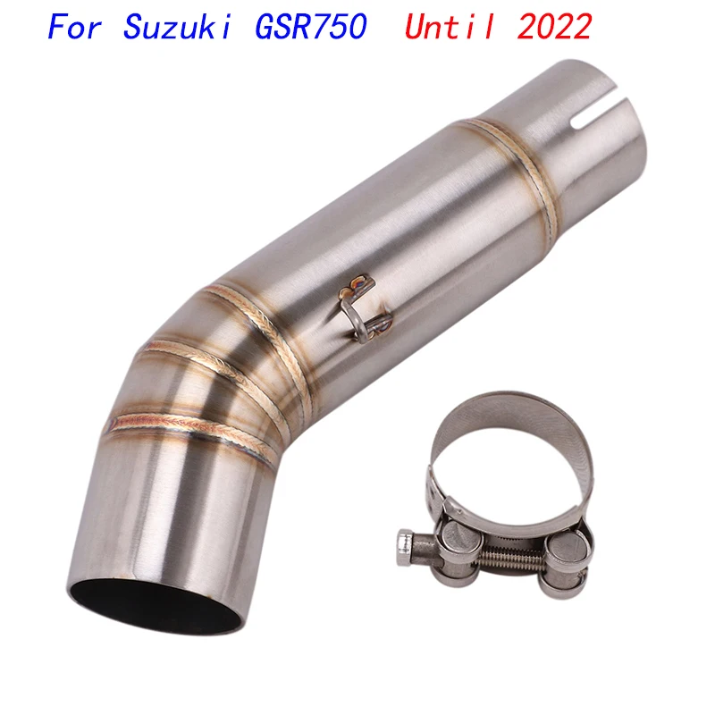Escape Motorcycle Mid Link Tube Middle Connect Pipe Stainless Steel Exhaust System  For Suzuki  GSR750 Until 2022