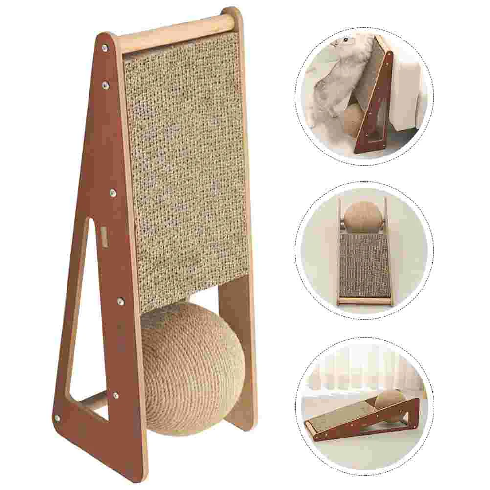 

Sisal Ball Cat Scratching Post Funny Stable Scratcher Toys Kitten Board Accessories Pet Scratch-resistant Cardboard Scratchers