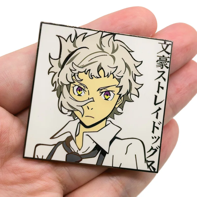 Фото Значки и броши по аниме Bungo Stray Dogs с Накадзимой Ацуши, подвески, манга-значки для сумок, рюкзаков, одежды, лацканов, ACG, косплей, игрушки, декор №2
