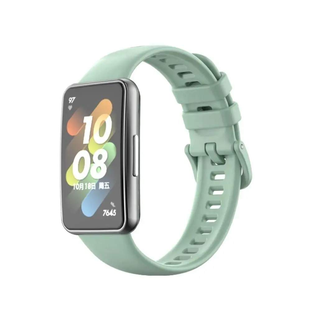 Силиконовый ремешок для смарт-часов Huawei Band 7 спортивный Мягкий ТПУ сменный