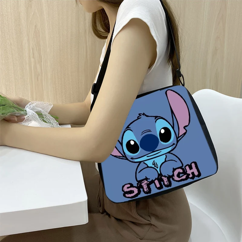 

Cute Disney Stitch Women Handbag Fashion Cartoon Movie Lilo & Stitch Print Underarm Bag Anime Stitchs Crossbody Bag Girls Gifts