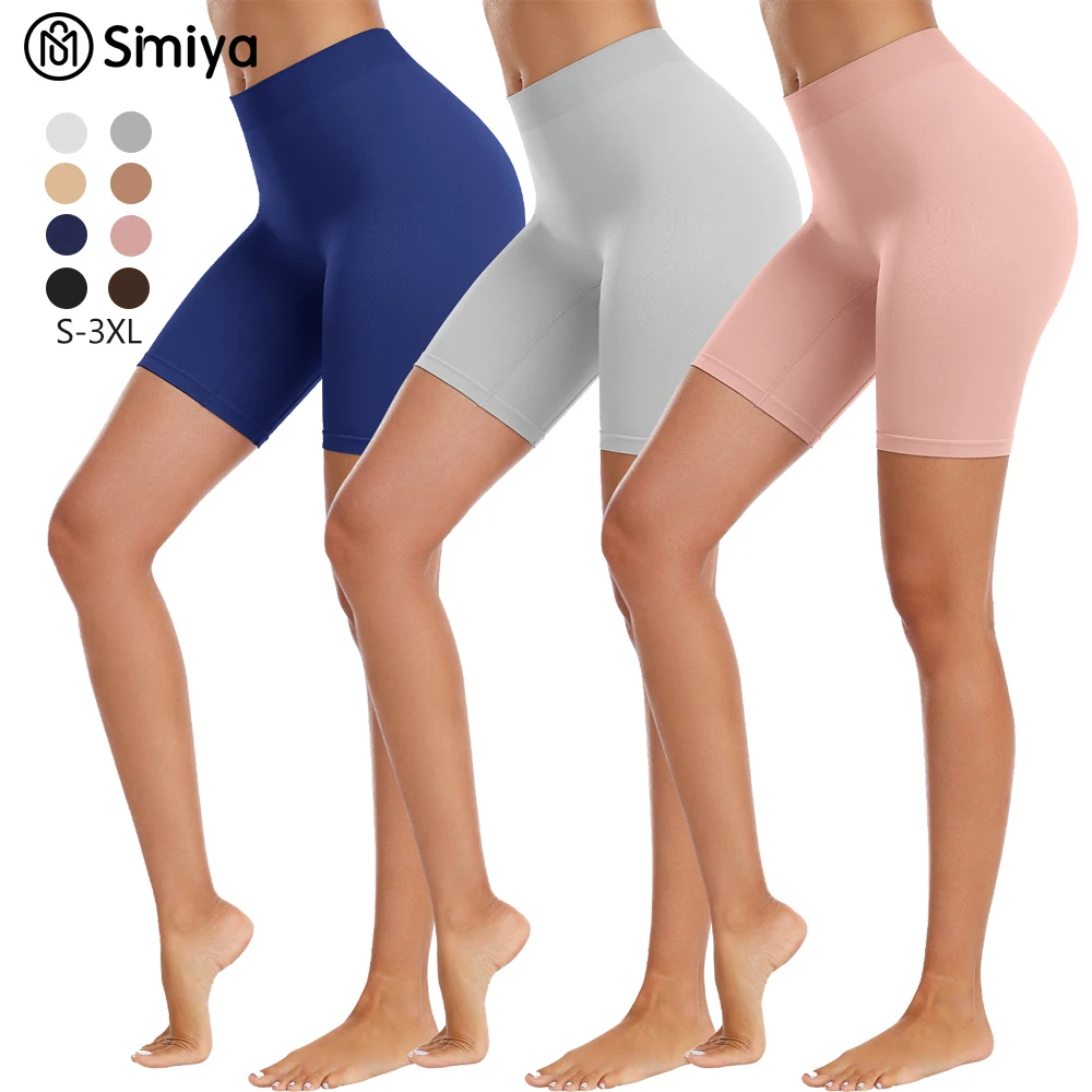 Бесшовные женские шорты 3 шт., защитные Трусики с высокой талией, дышащие удобные гладкие шорты для йоги