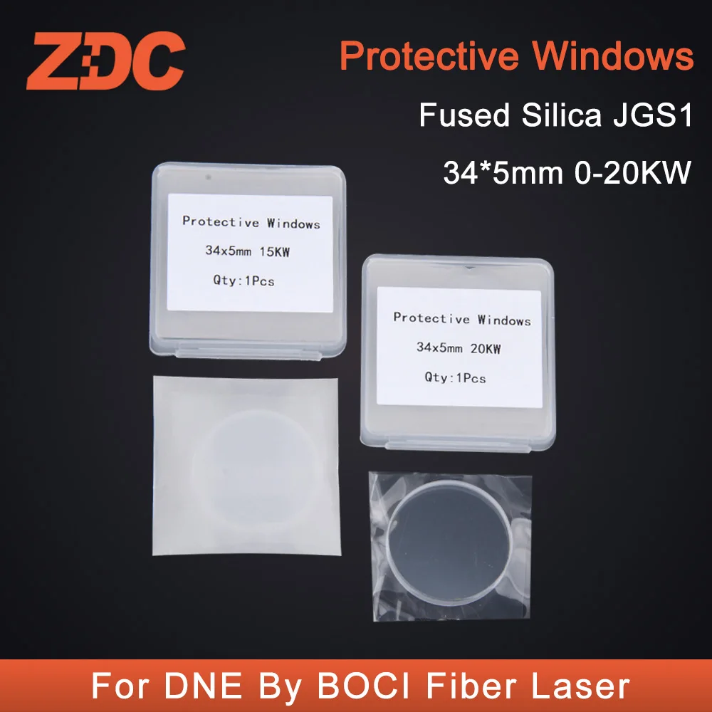 ZDC 10 шт. / Лот Волоконный лазер Защитные окна / Объектив 34 * 5 мм 0-15 кВт 20 кВт для Трампа DNE Bystronic BOCI Волоконная лазерная режущая головка