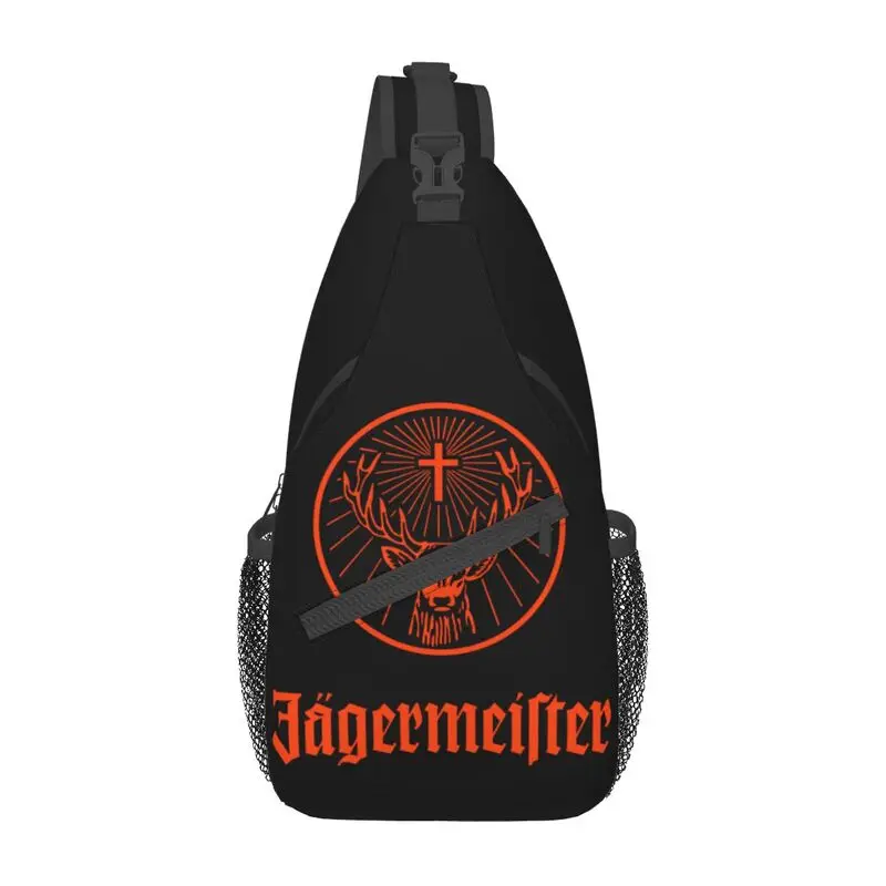 

Нагрудная Сумка-слинг Jagermeister, индивидуальный рюкзак через плечо для мужчин, дорожный походный ранец