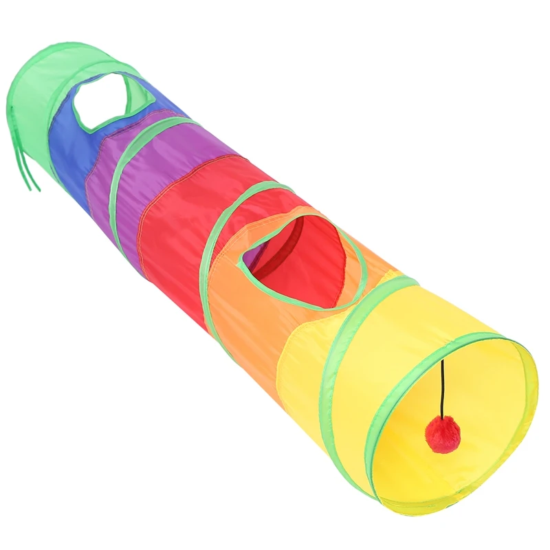 

Cat Tunnel Pet Tube Collapsible Play Toy Indoor Outdoor Kitty Puppy Toys For Puzzle Exercising Hiding Training And Running With