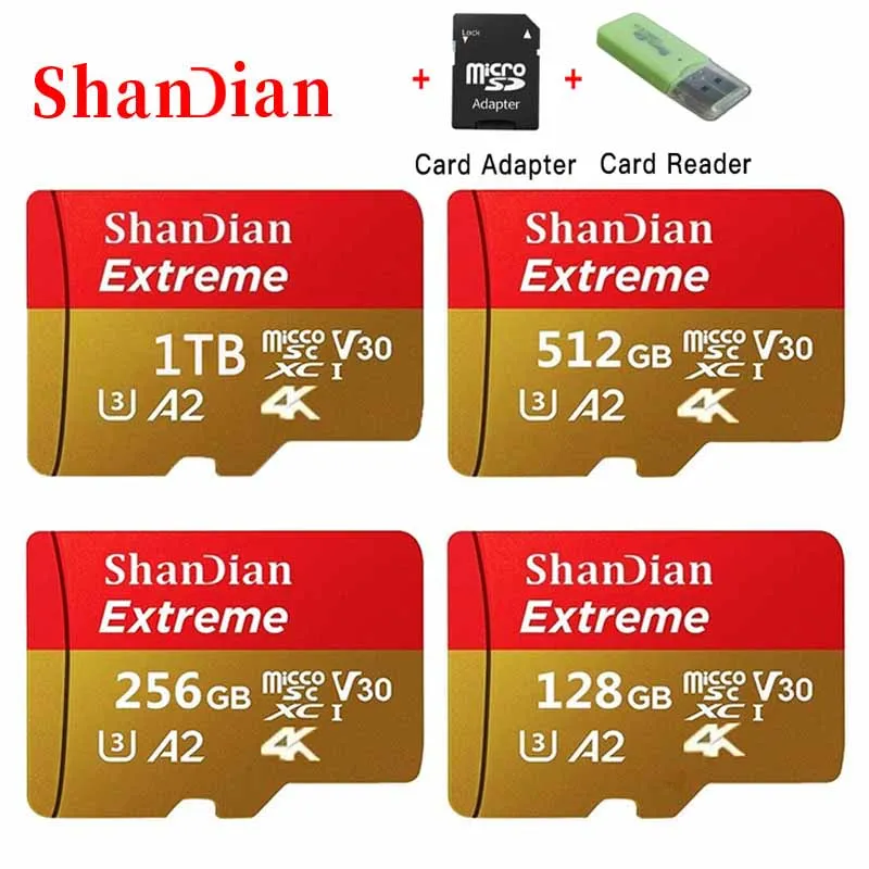 

100% Original 1TB 30MB/s A2 Memory Cards Camera Card 128GB 256GB Micco SD Card Class 10 512GB Flash Card Micco Sd TF/SD Card