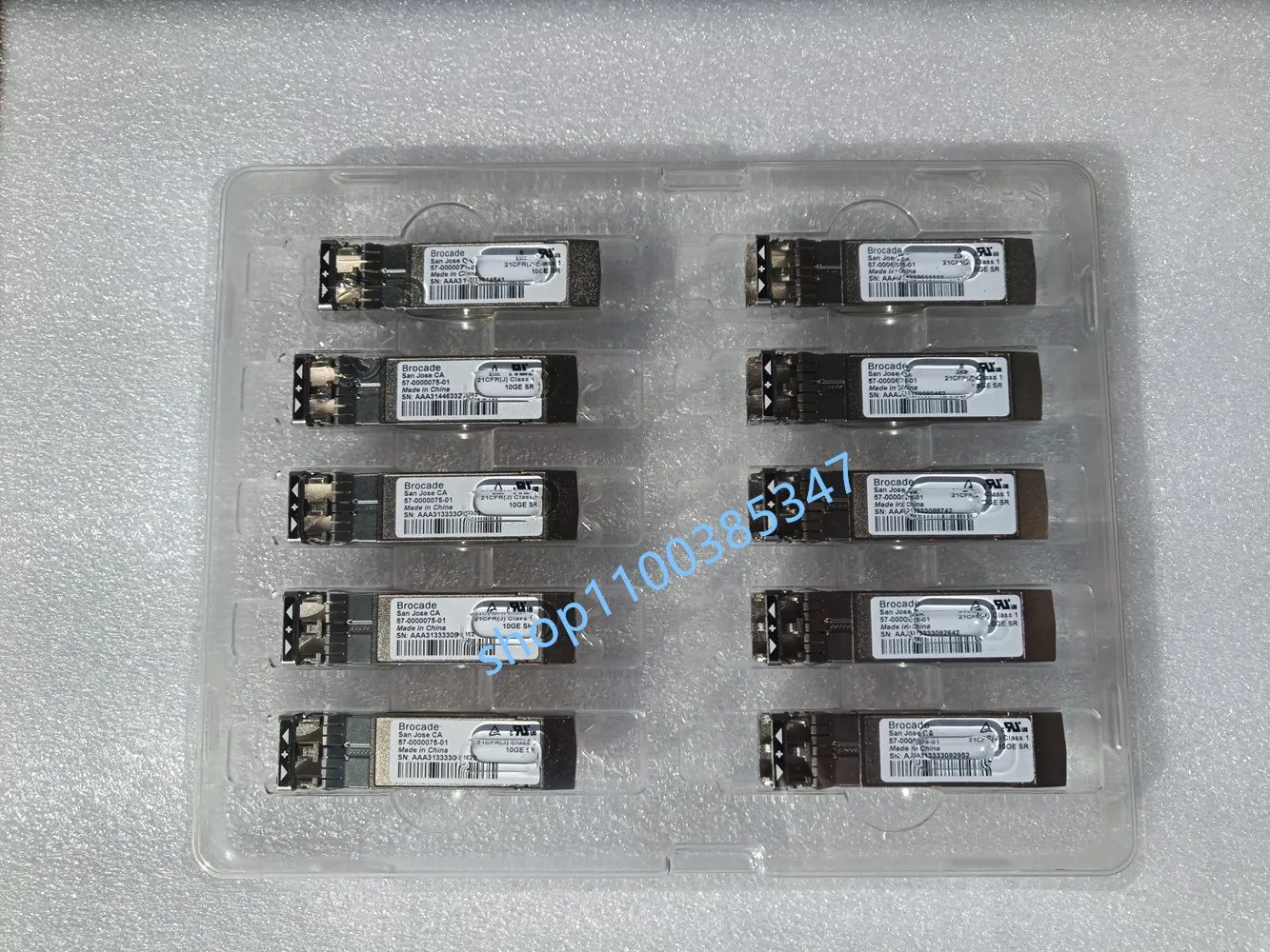 57-0000075-01/brocade fiber adapter SFP 10G SR 300m 850nm/10gb Network adapter Switch Optical fiber module/fiber port switches