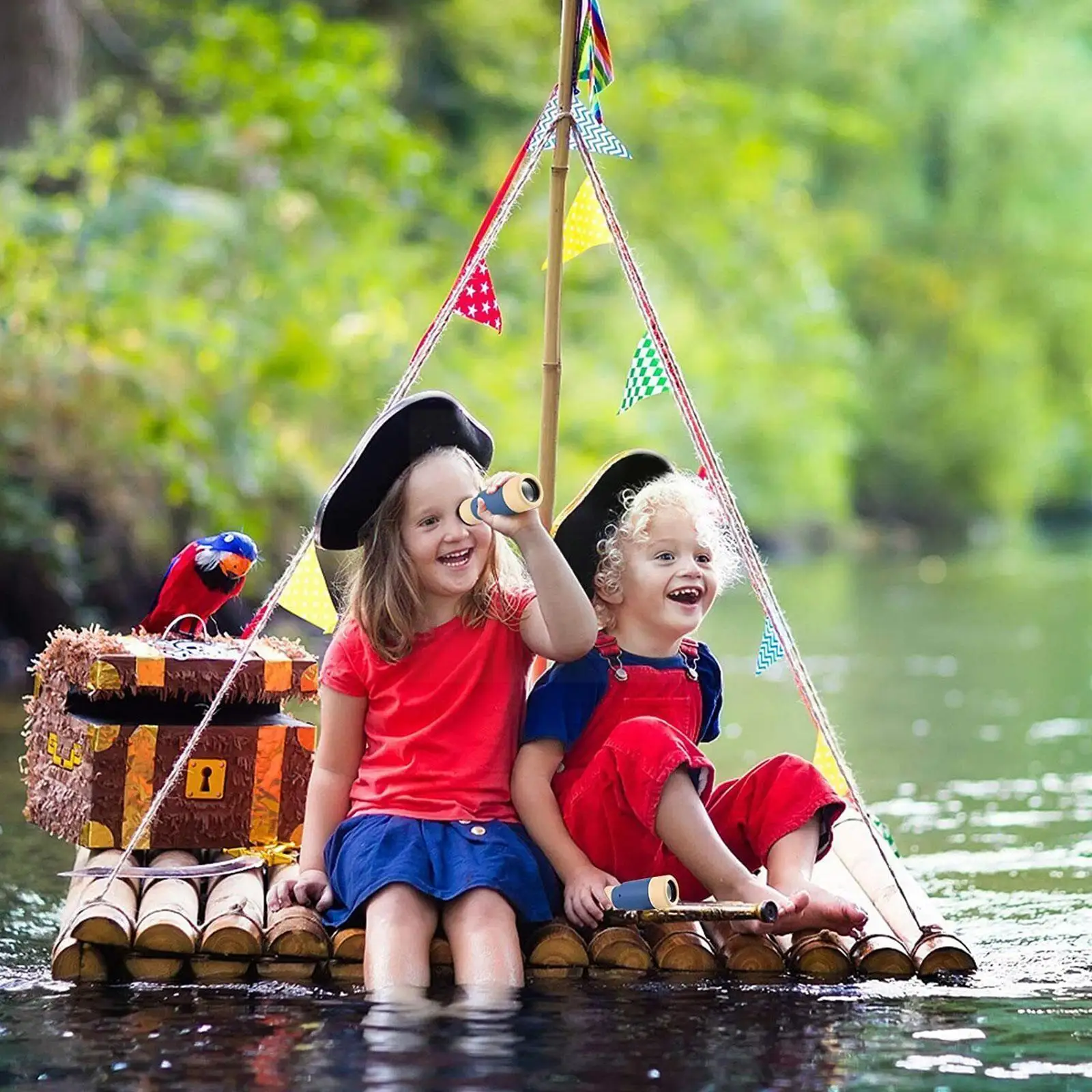 

Binoculars Kid Outdoor Travel Toys Telescope Cartoon Fouces Detachable Tube Telescope Single/double Eyepieces Adjustable Q0g4