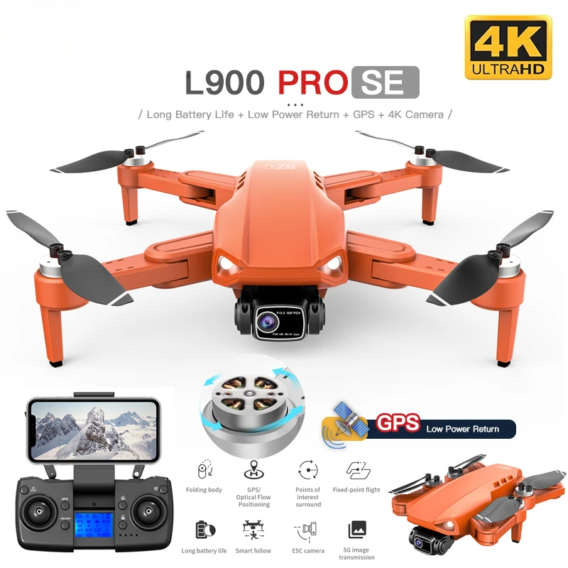

4K Professional FPV L900 Pro SE HD Drone With Camera 5G WIFI Brushless Motor RC Quadcopter Mini Dron Toys For Children Gift