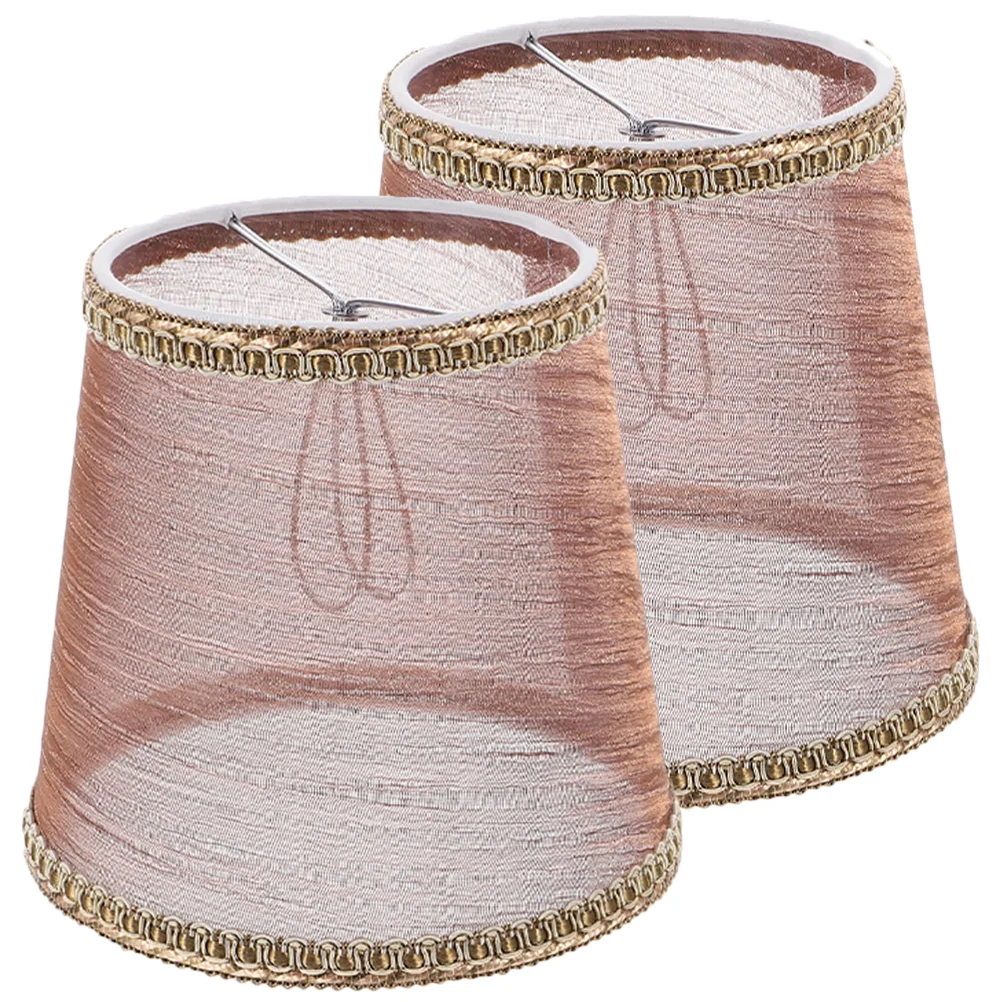 

2pcs Table Lamp Shade Clip on Lamp Shade Replacement Lamp Shade Decorative Lamp Shade Desk Shade