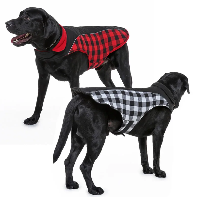 

Светоотражающая куртка для собак, толстая теплая флисовая куртка для собак, для холодной погоды, Регулируемая Грудь, для маленьких и средни...