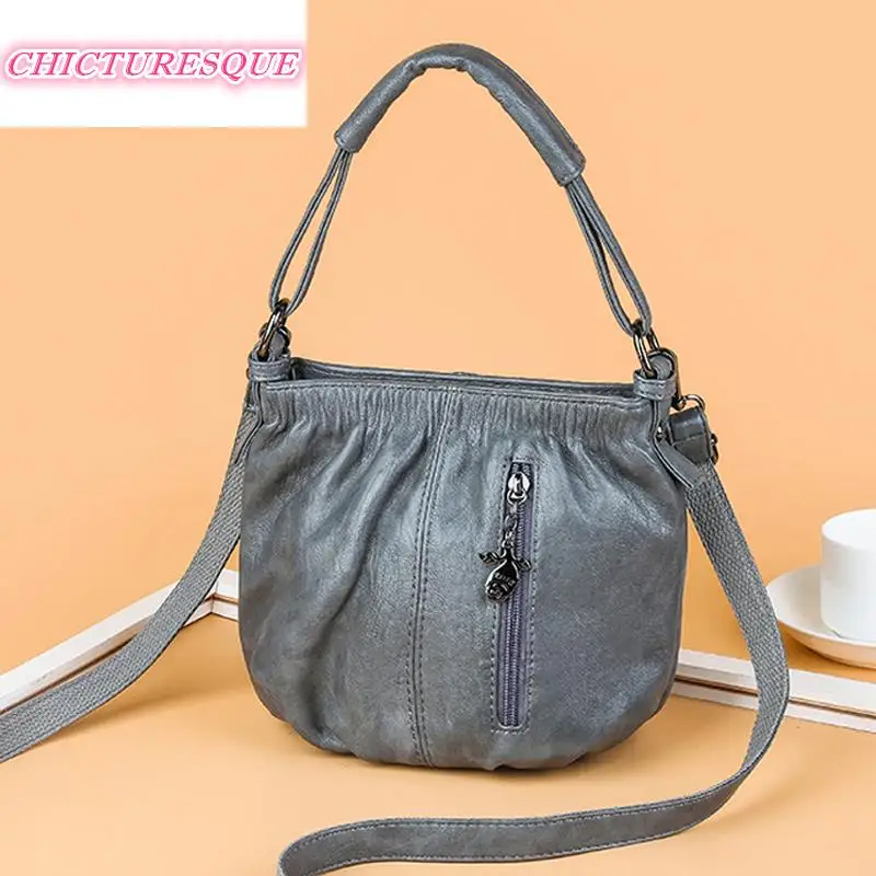 

Ladies Spring 2021 Casual Ladies Large Capacity Fashion Bucket Bag Designer Handbag High Quality PU Leather Shoulder Bags