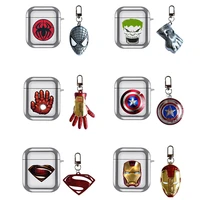 marvel hero spiderman captain america iron man headphone protective case for airpods 12 pro electroplate headphone case