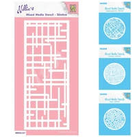 hot sale new layered small bubbles round higgledy piggledy labyrinth slimline stencils diy paper card drawing scrapbook coloring