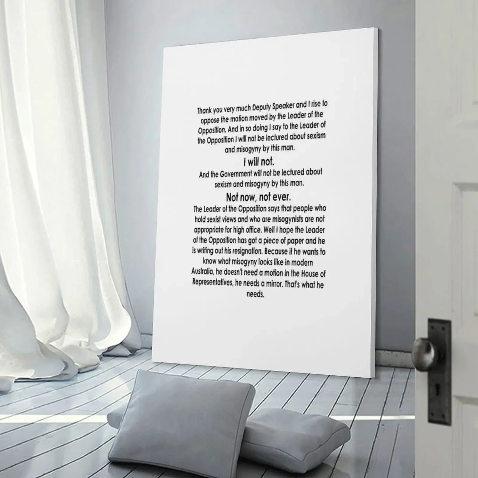 Печать на холсте &quotЮлия Гиллард Мисogyny Speech&quot