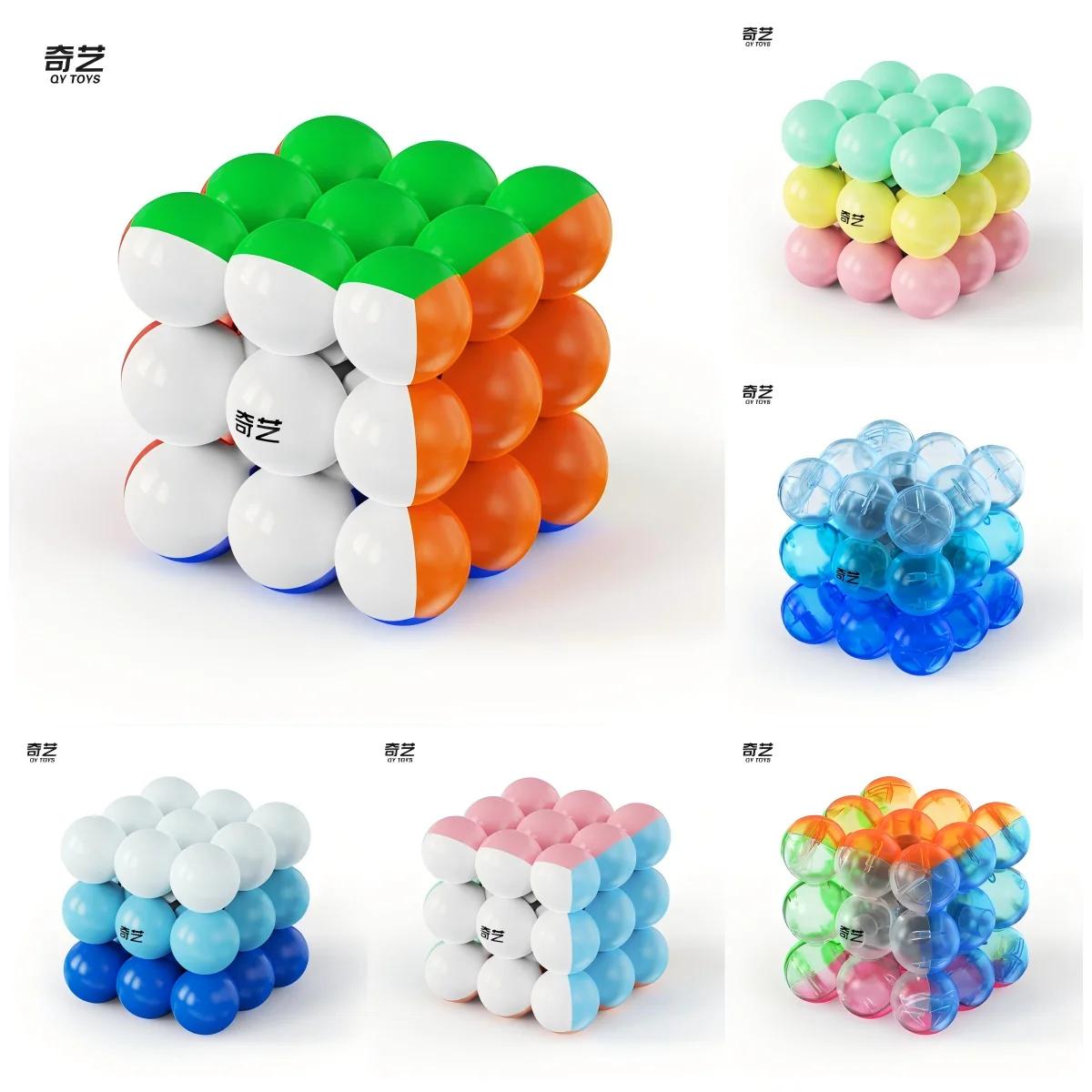 Фото Кубик Рубика Qiyi 3x3 Bubble Cube 3x3x3, скоростной кубик, развивающая игрушка для детей, подарок №1