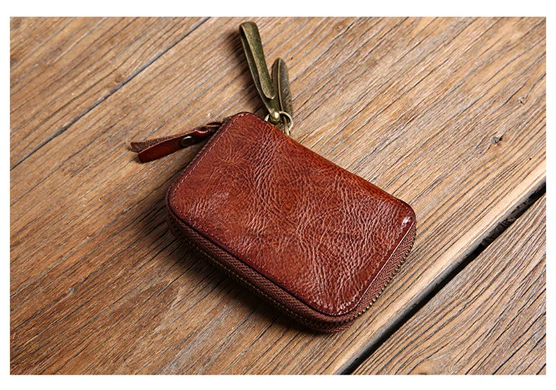 Fashion designer luxury genuine leather men's women's key bag casual organizer high quality real leather small coin purse