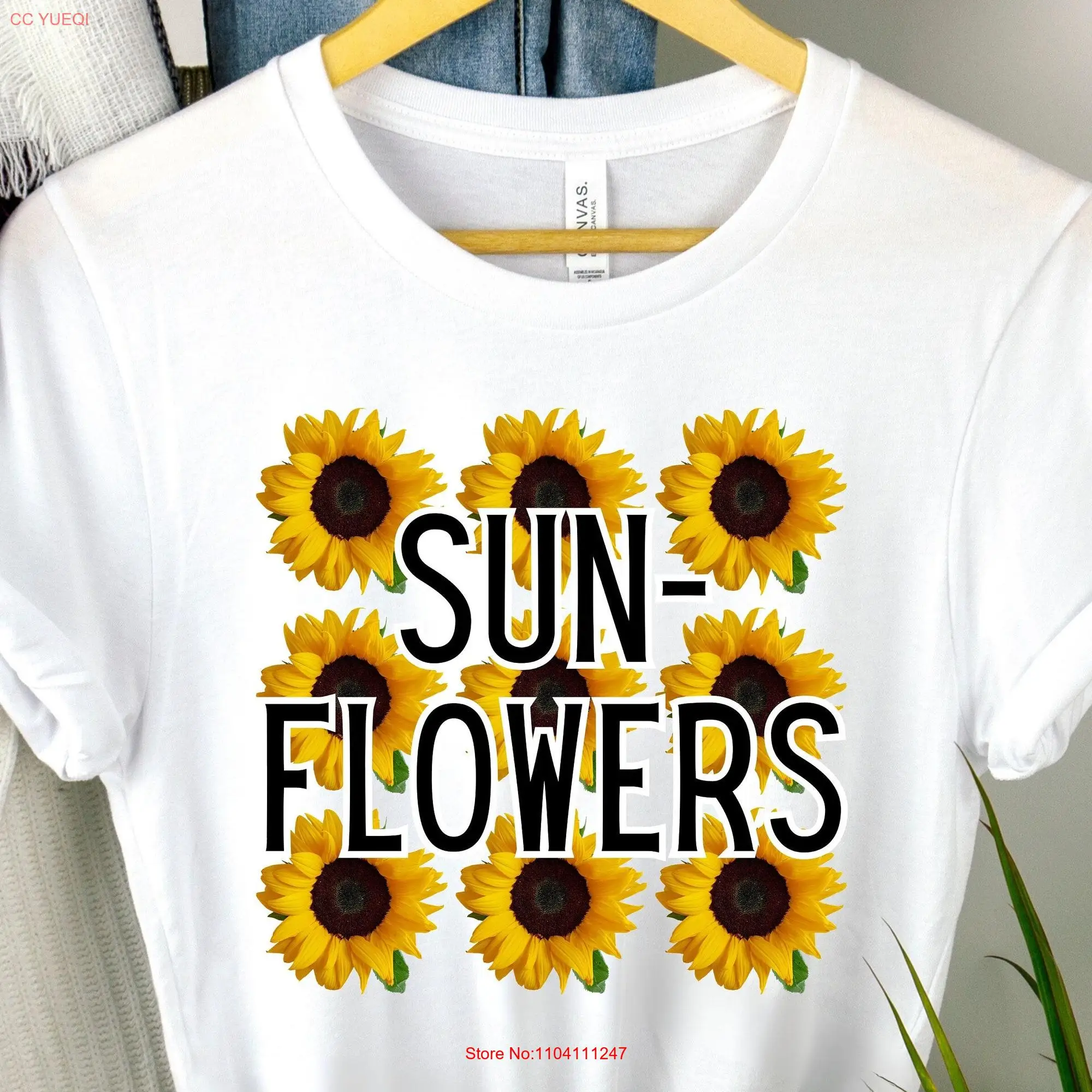 Женская футболка с длинным или коротким рукавом цветочным принтом