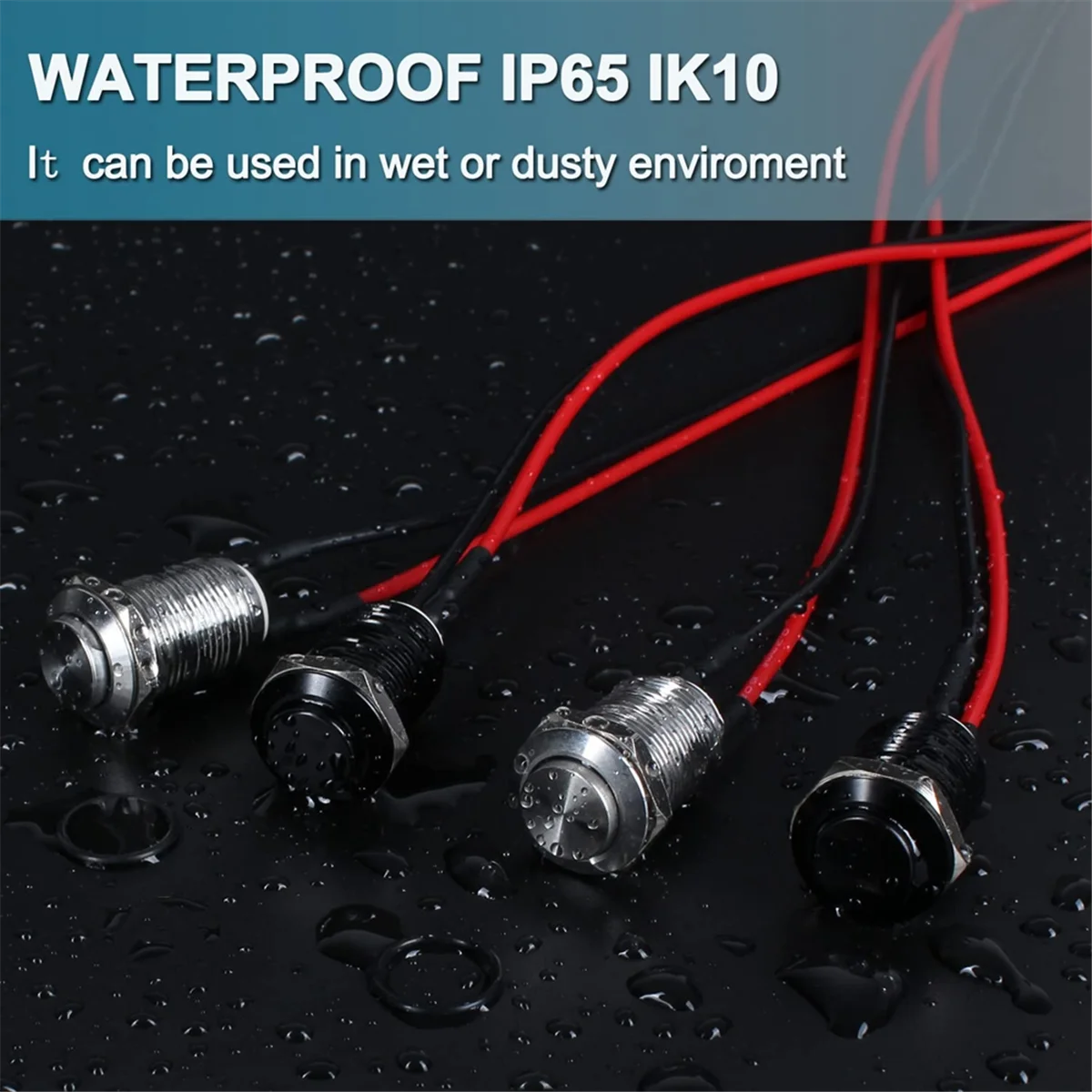 5 шт. 12 мм защелкивающийся кнопочный переключатель высокая круглая головка с