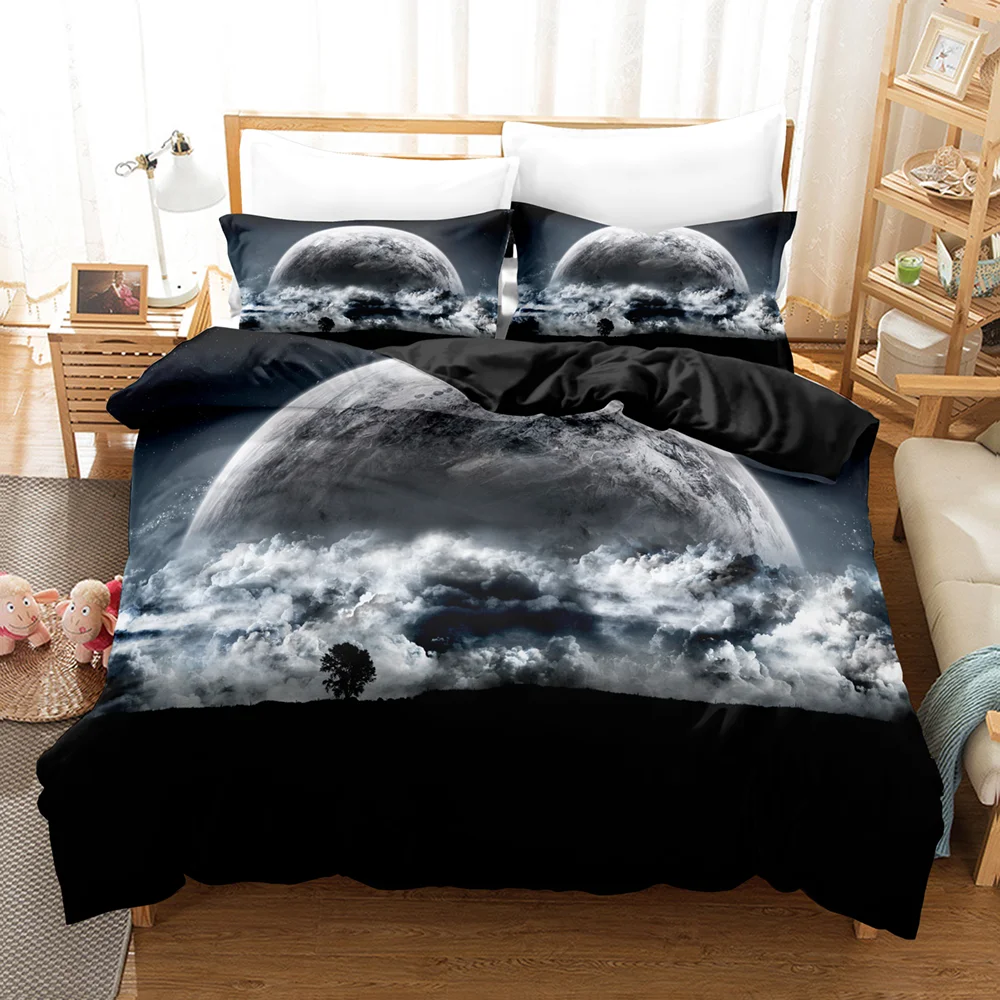 

Outer space pattern Bedding Set Quilt Cover Home Bedroom Decor Queen King Size Duvet Cover Set Pillowcase Bedding Set