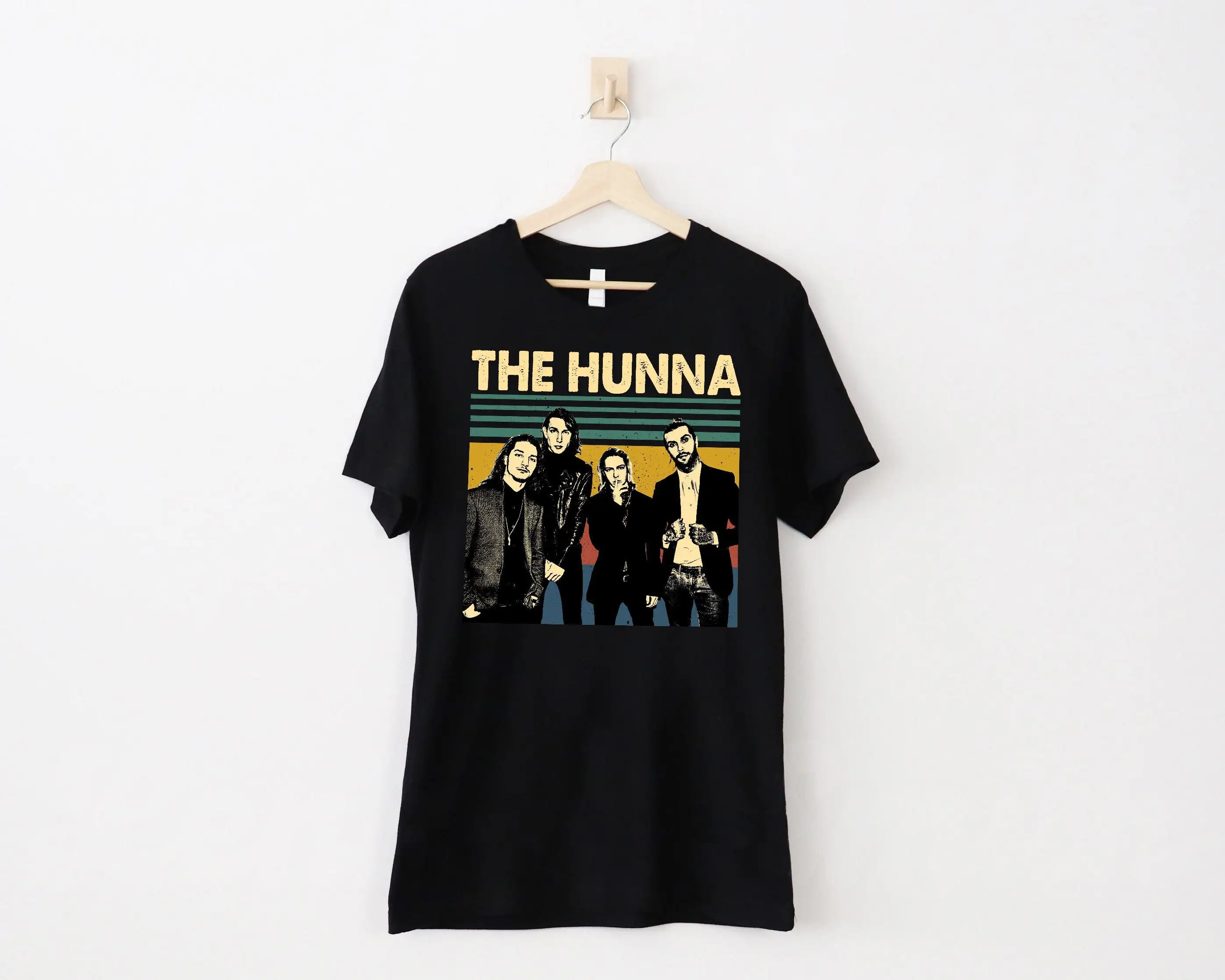 Винтажная Футболка группы Hunna подарок для друзей и семьи