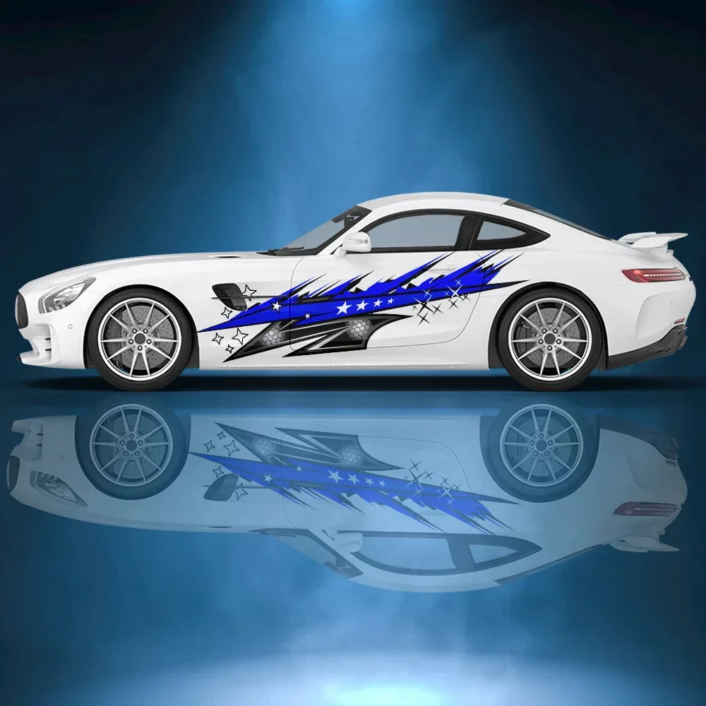 Полосатые звезды абстрактные геометрические фигуры боковая наклейка на