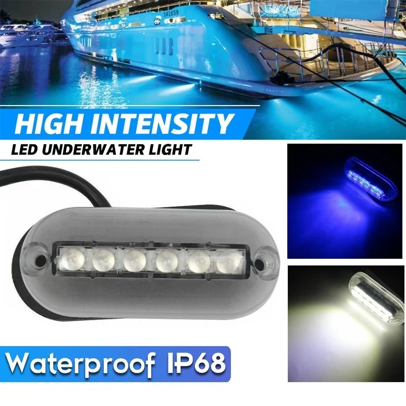 

12V 6LED Boat Transom Lights Fishing Pontoon Marine Boat Night Landscape Lighting Houseboat Navigation Transom Trailer