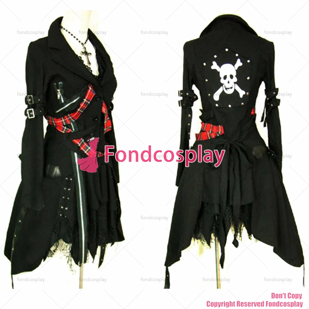 

Модная черная хлопковая куртка fondcosplay в стиле хип-хоп, готика, Трипп, Лолита, панк, пальто, стандартное CD/TV[CK1138]