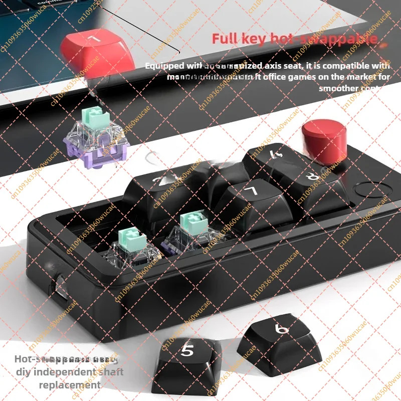 Фото Оптовая продажа: 8-клавишная механическая игровая клавиатура - RGB, с возможностью горячей замены, программируемая, одноручная клавиатура для FPS/MOBA, прямые поставки с завода №2