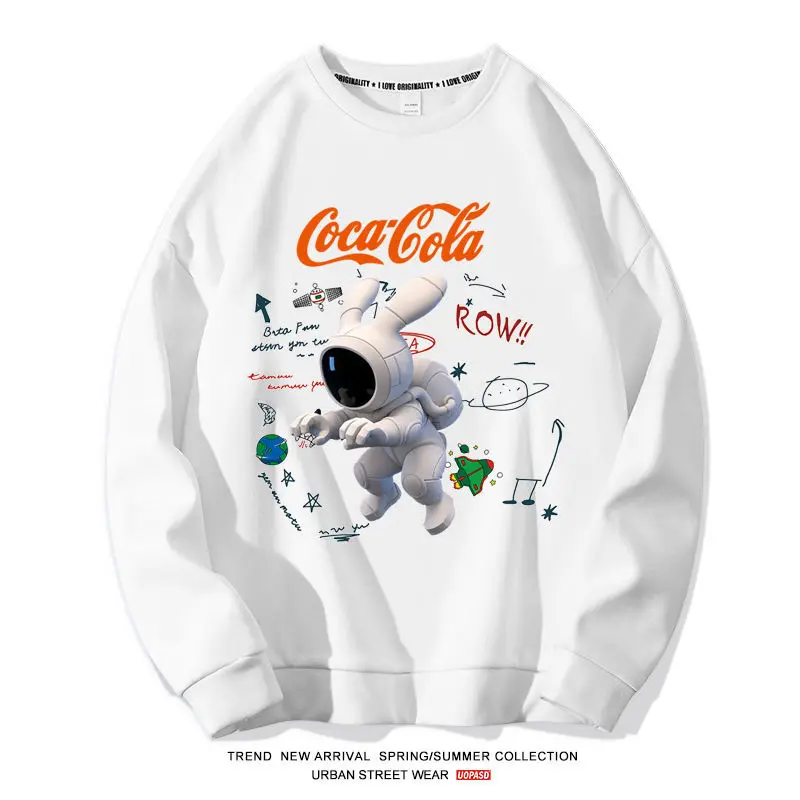 

Coke Astronaut Van Gogh joint sweater men and women fall 2022 Coca-Cola jacket astronaut couple clothes trend