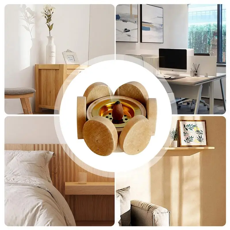 Деревянная горелка для благовоний в форме лепестков