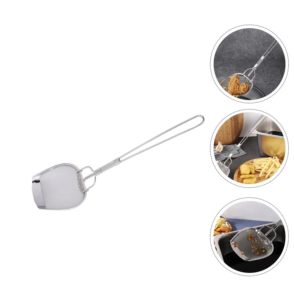 

Mini Deep Fryer Stainless Steel Oil Residue Colander Spoon Frying Strainer Mesh Thicken
