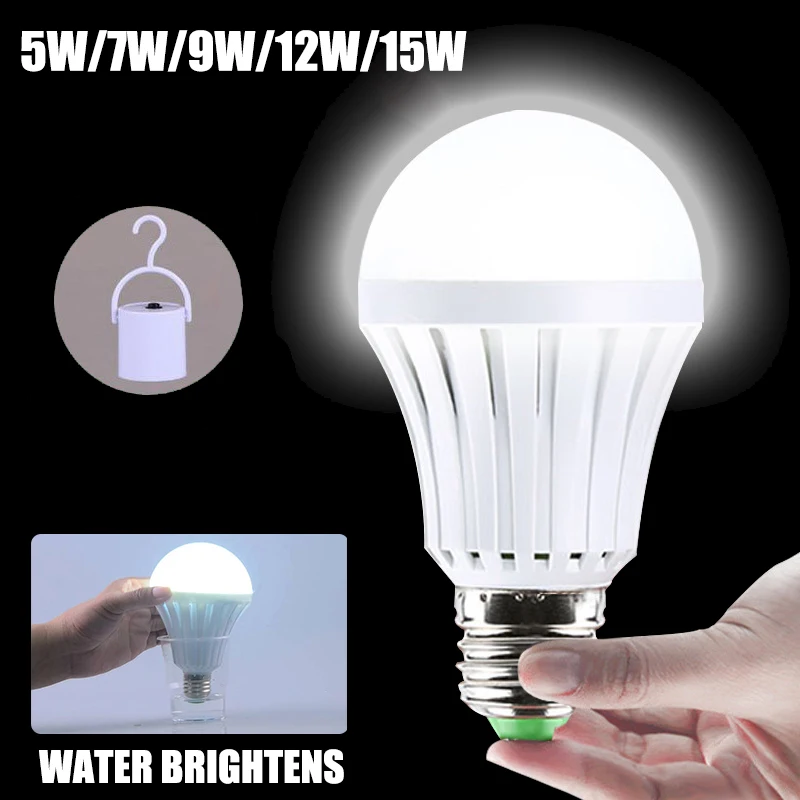 

Led Emergency Light Led Bulb E27 Led Lamp 5-12w Rechargeable Battery Lighting Lamp Light Bulbs Bedroom Decoration with Hooks