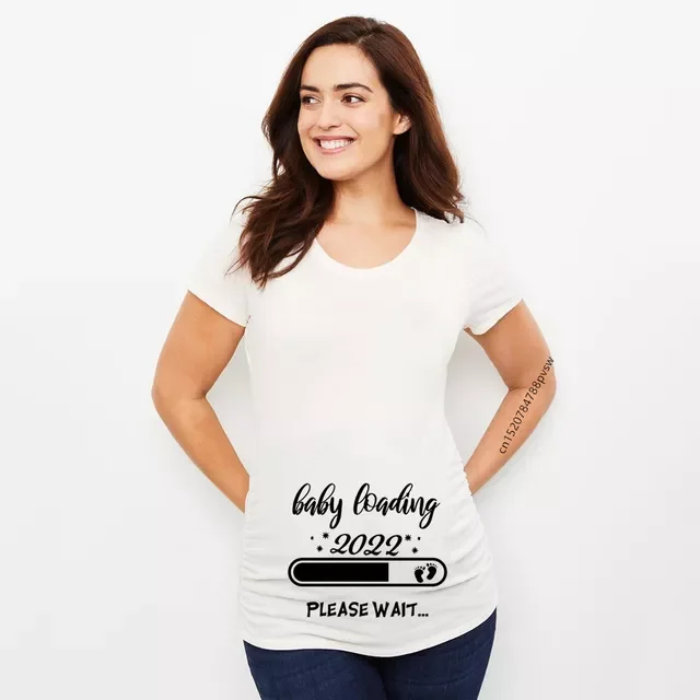 

Loading 2022 Women Printed Pregnant T Shirt Girl Maternity Short Sleeve Pregnancy Announcement Shirt New Mom Clothes