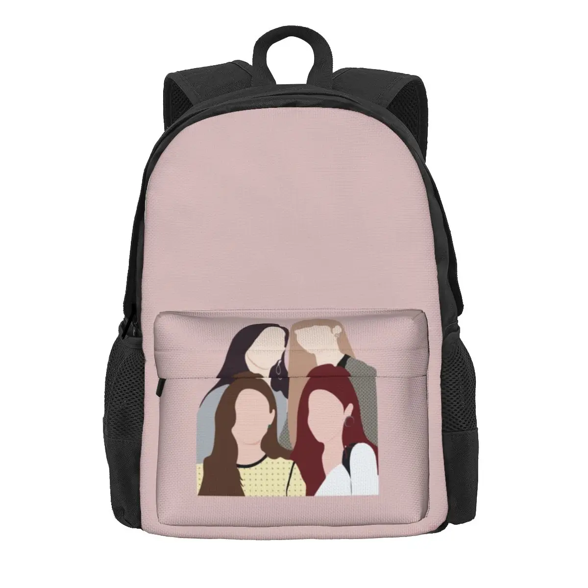 

Рюкзак с принтом группы Kpop, милые розовые женские дорожные рюкзаки из полиэстера для девочек, большие милые школьные сумки, рюкзак