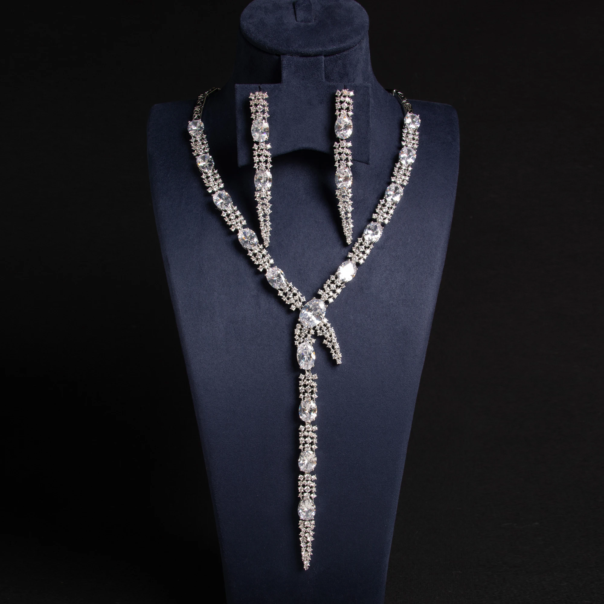 3 шт./набор Длинные ювелирные украшения с кисточками из циркония