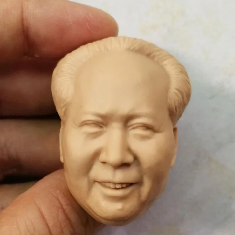 

1/6 Male Soldier Great Ieader Chairman Mao Unpainted Head Sculpture Model Accessories Fit 12'' Action Figures Body In Stock