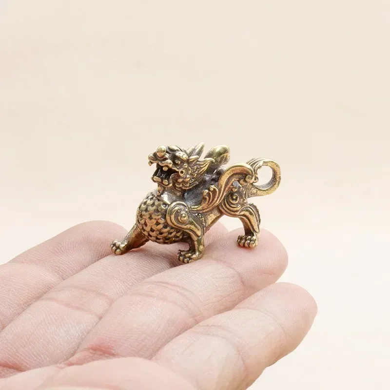 Китайская латунная статуя фэншуй фигурка Kylinsculpture декор для богатства