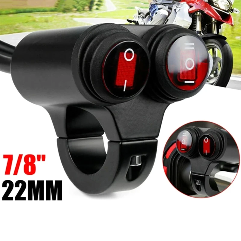 

Headlight Control Universal Waterproof Motorcycle Fog Light 2 Files + 3 Files Handlebar On Off Accessories