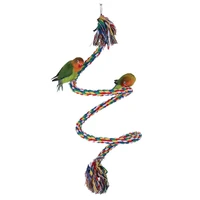 parrot spiral cotton rope perch climbing standing toys bird cage accessories for lovebirds parakeets