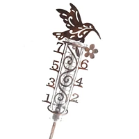 hummingbird rain gauge for garden outdoor rain gauges with stake novelty decoration for garden lawn yard