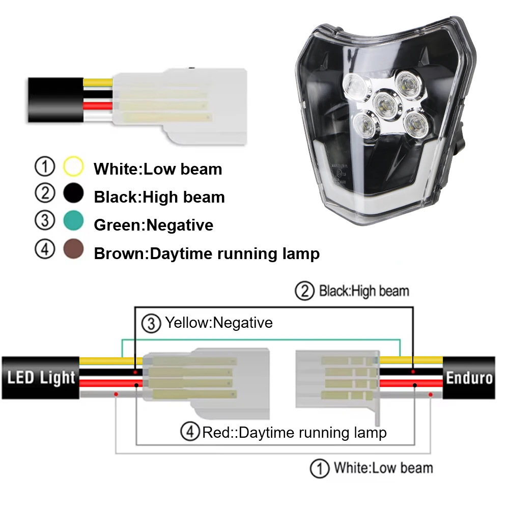 Ночник мотоциклетные фары для 150 250 350 450 универсальные ближнего света