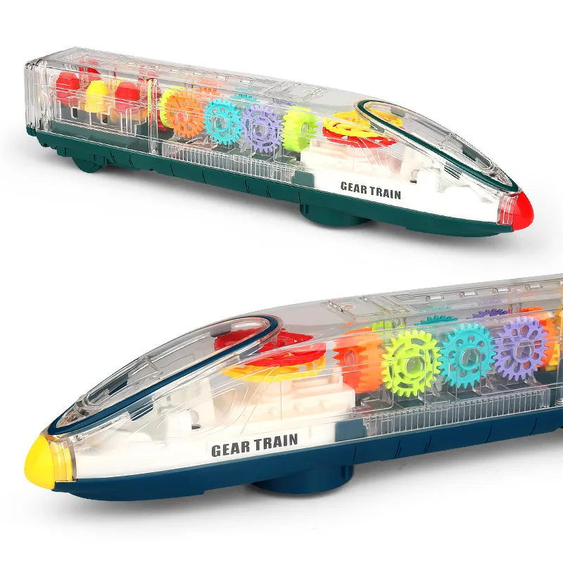 

Future Technology Speed Train 2022 New Electric Transparent Gear Speed Train Music Light Model Children's Toys