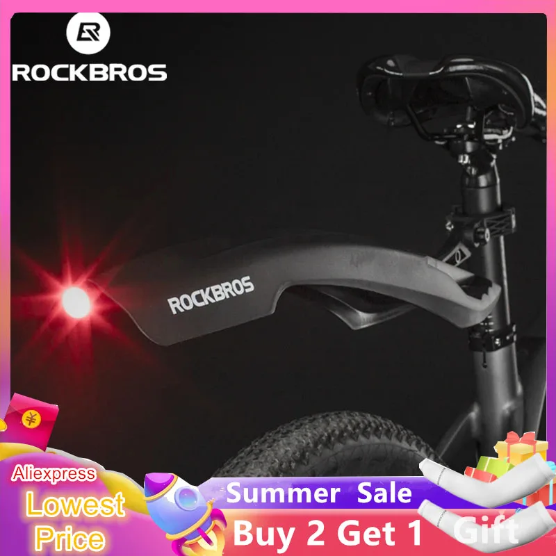 

ROCKBROS крыло для велосипеда, мягкий пластиковый задний фонарь, многоугольный Регулируемый Расширенный высокопрочный грязезащищенный брызго...