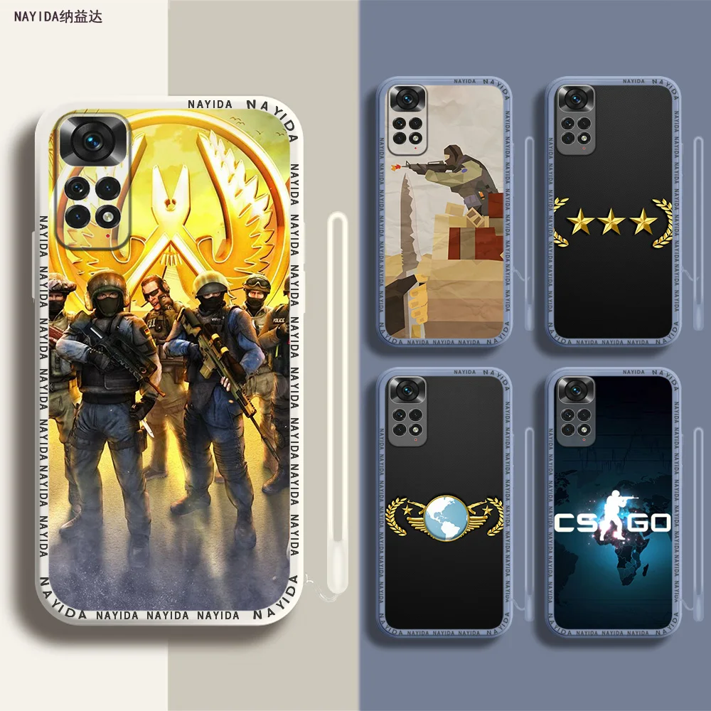 

Phone Case For Xiaomi Redmi Note 12 11 12S Pro Plus 12c 11a 4G 5G Soft Silicone Cover Counter Strike Cs Go On