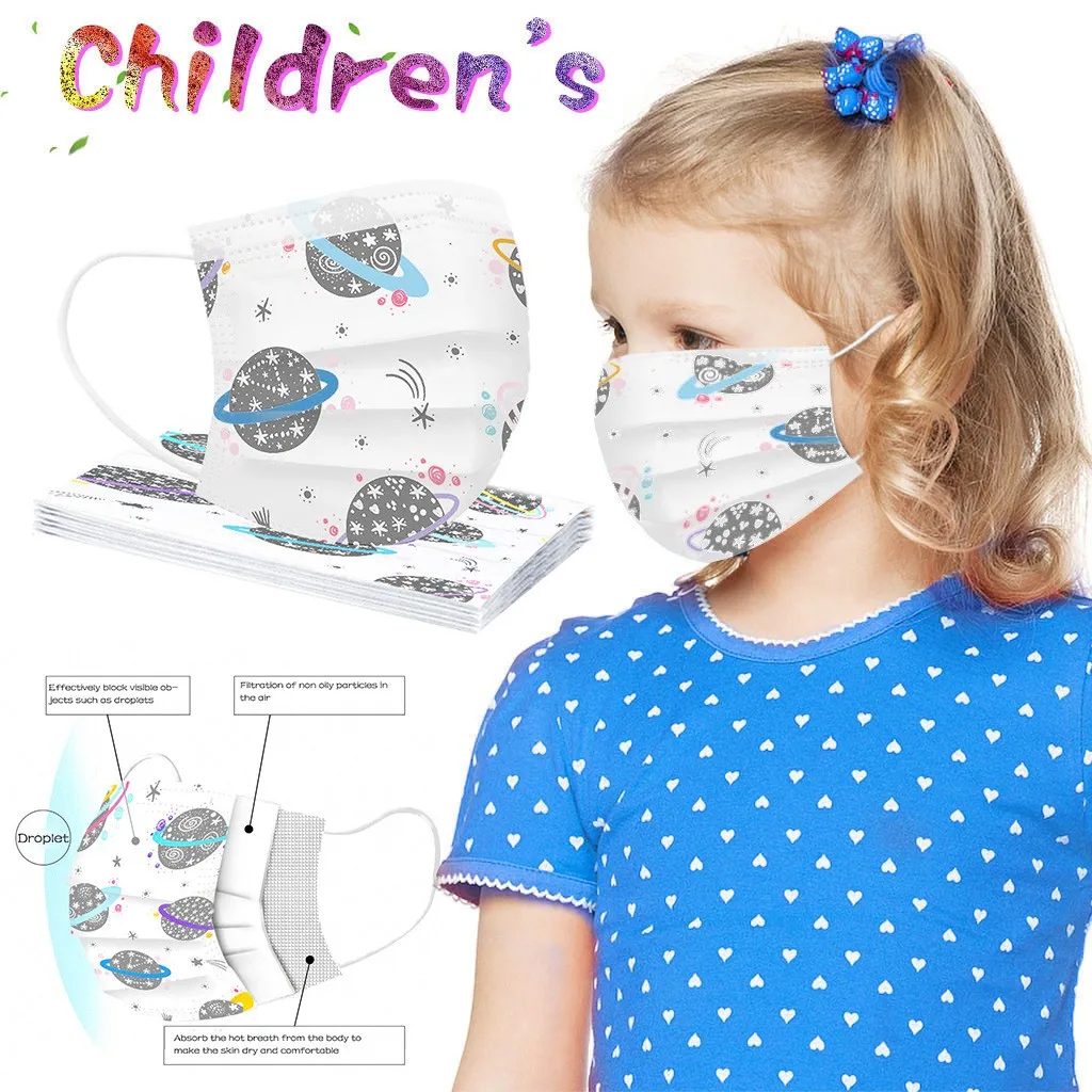 

10pc Disposable Face Mask Kids Personal Masque cubrebocas Anime 3ply Ear Loop Masks Non-woven Mascarillas Маска Для Лица