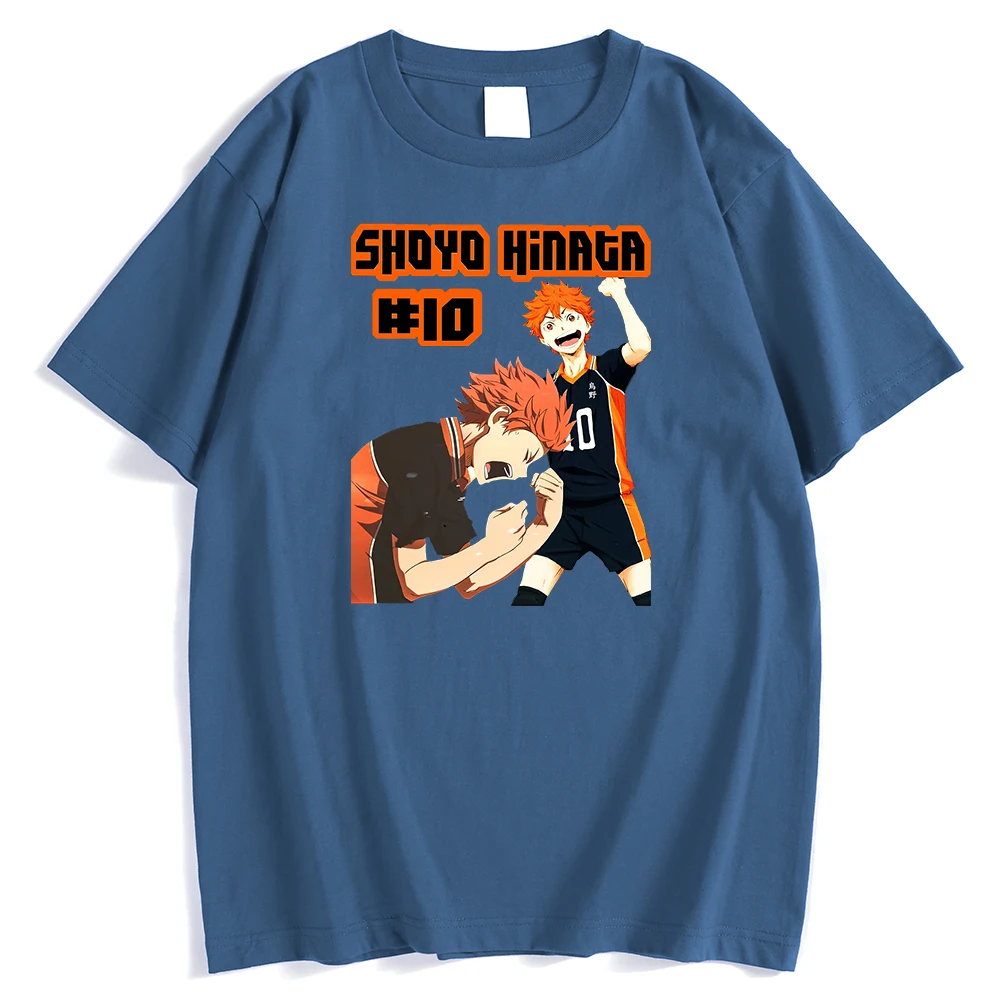 

Футболка Haikyuu Shoyo Hinata мужская с забавным принтом, креативная Удобная футболка, Спортивная футболка, уличная свободная Мужская футболка с кор...