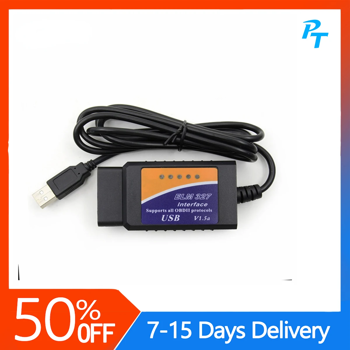 

Newest ELM327 USB V1.5 OBD2 Car Diagnostic Scanner ELM 327 V 1.5 OBD 2 OBDII Interface PC-Based Auto Diagnostic-Tool OBD-II Scan