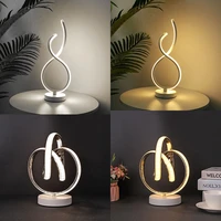 modern minimalist led table lamp for bedroom bedside spiral led desk lamp reading light night light home lighting with us adapte